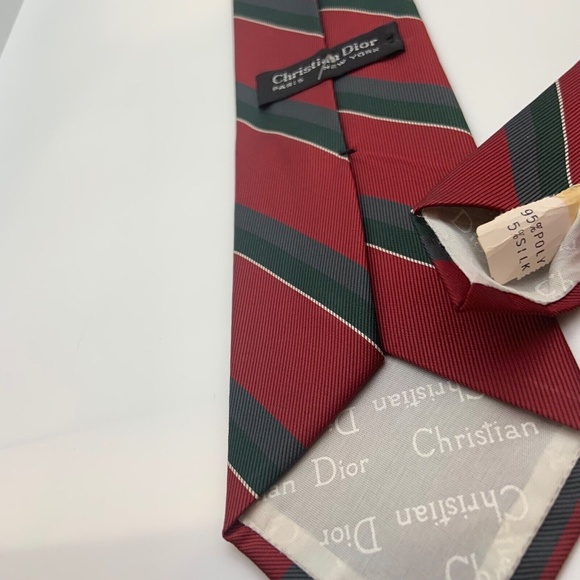 Set of Six Vintage Christian Dior Silk & Polyester Ties - Picture 11 of 16